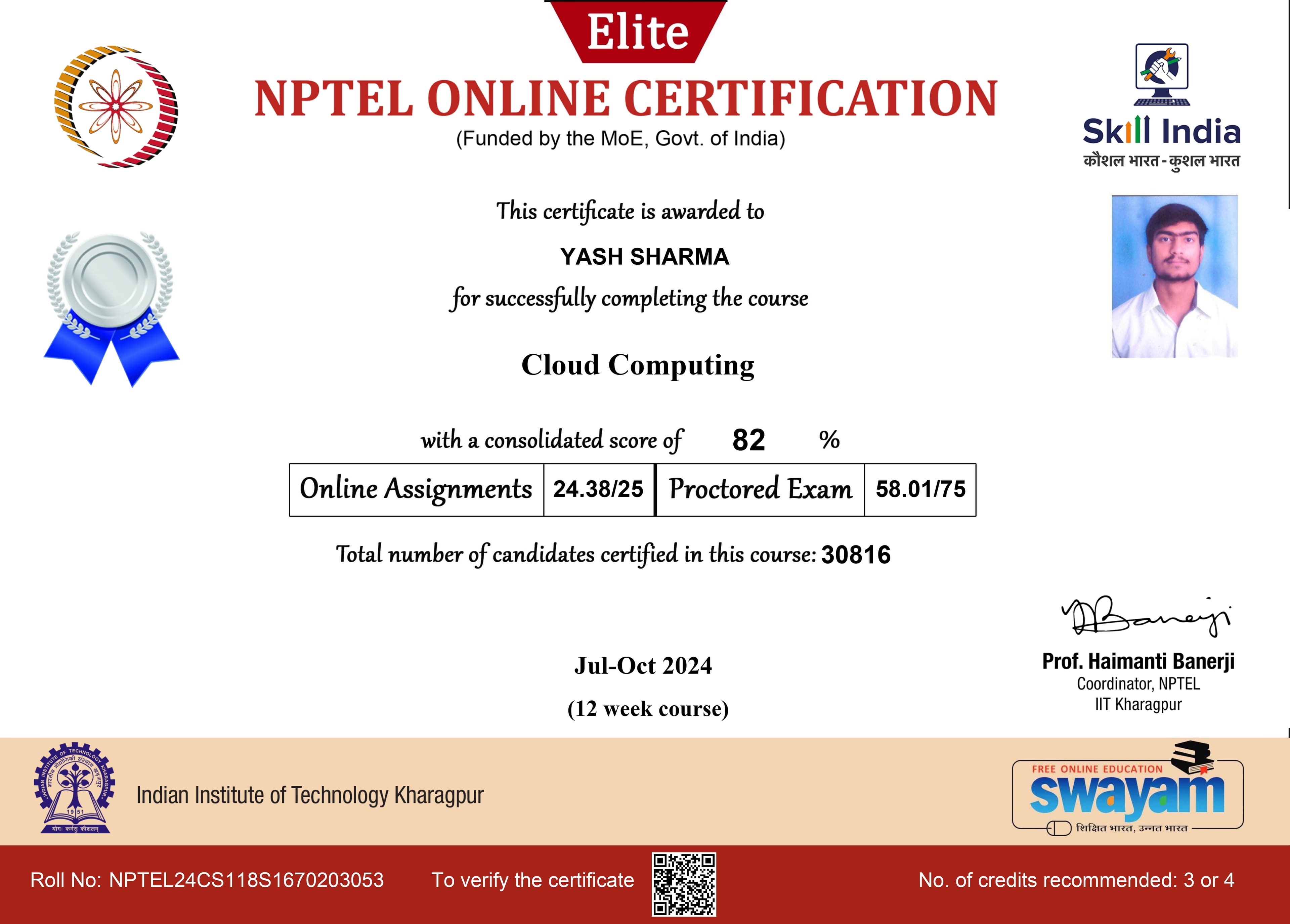 Elite + Silver Badge in Cloud Computing